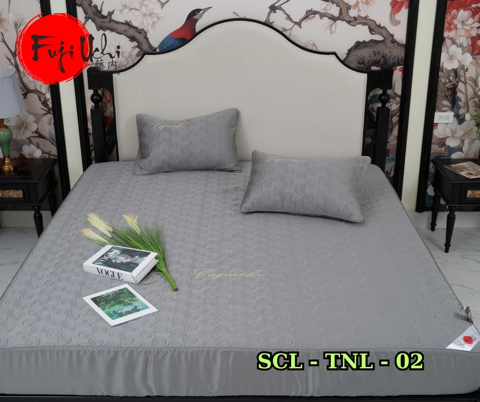 Bộ ga gối 3 món cao su non